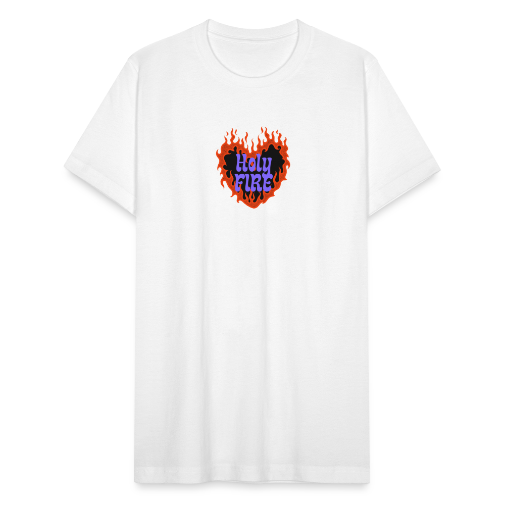 Unisex Jersey T-Shirt by Bella + Canvas holy fire - white