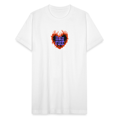 Unisex Jersey T-Shirt by Bella + Canvas holy fire - white