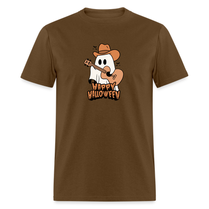 Unisex Classic T-Shirt happy halloween guitar shirt - brown