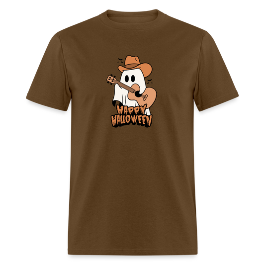 Unisex Classic T-Shirt happy halloween guitar shirt - brown