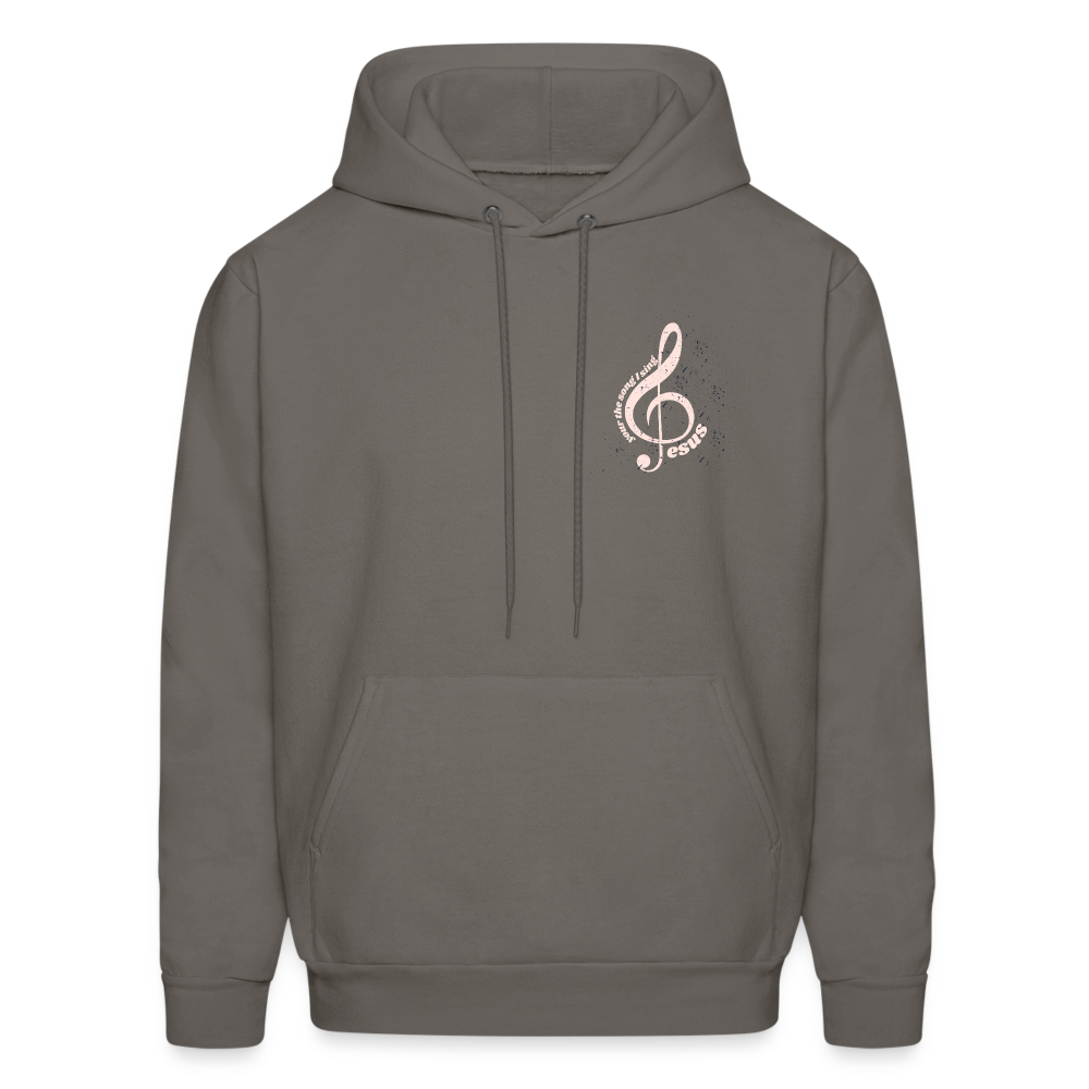 Men's Hoodie music Jesus is the song that I sing - asphalt gray