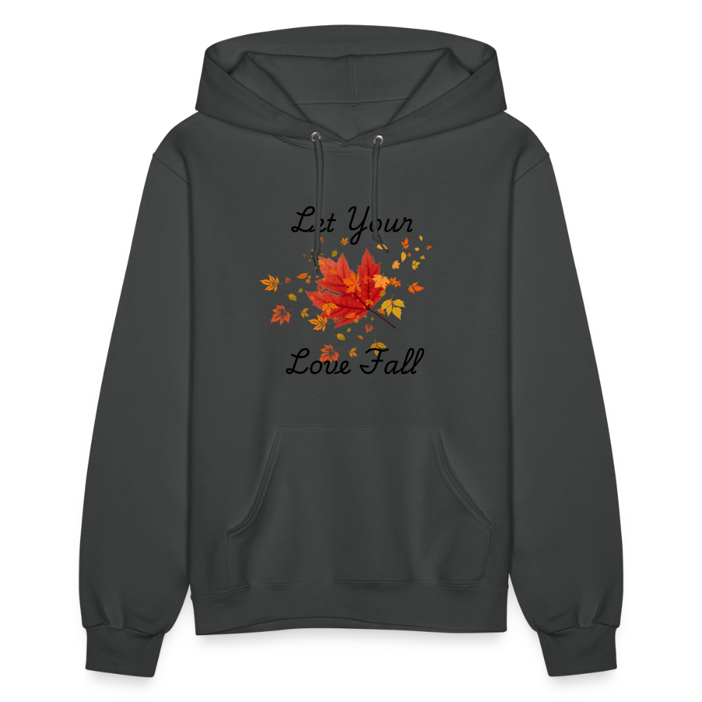 Women's Hoodie womens fall hoddies let your love fall - asphalt