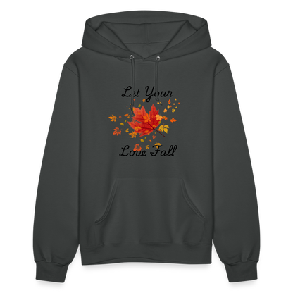 Women's Hoodie womens fall hoddies let your love fall - asphalt