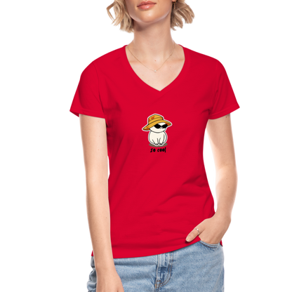 Women's V-Neck T-Shirt so cool - red