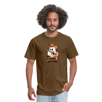 Unisex Classic T-Shirt happy halloween guitar shirt - brown