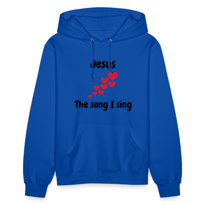 Women's Hoodie Jesus the song that I sing - royal blue