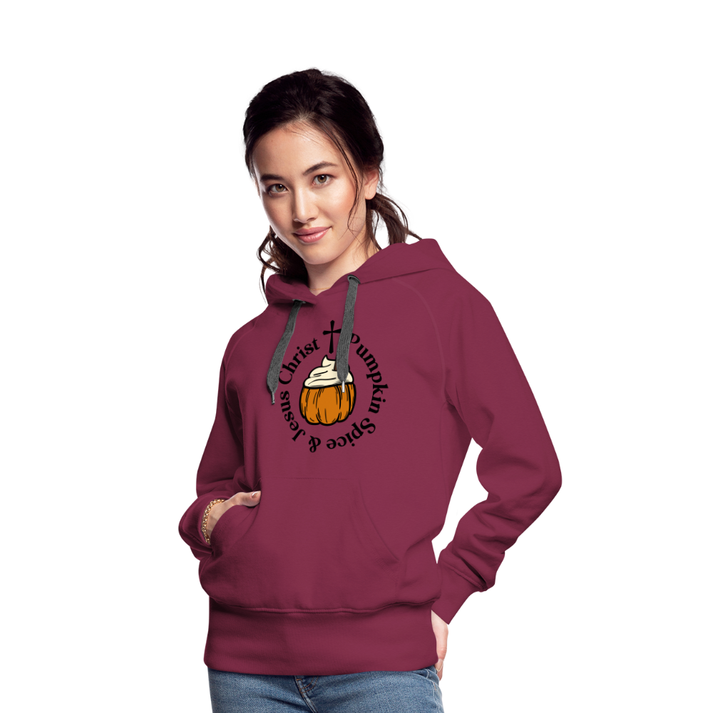 Women’s Premium Hoodie pumpkin spice hoodie - burgundy