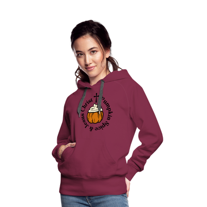 Women’s Premium Hoodie pumpkin spice hoodie - burgundy