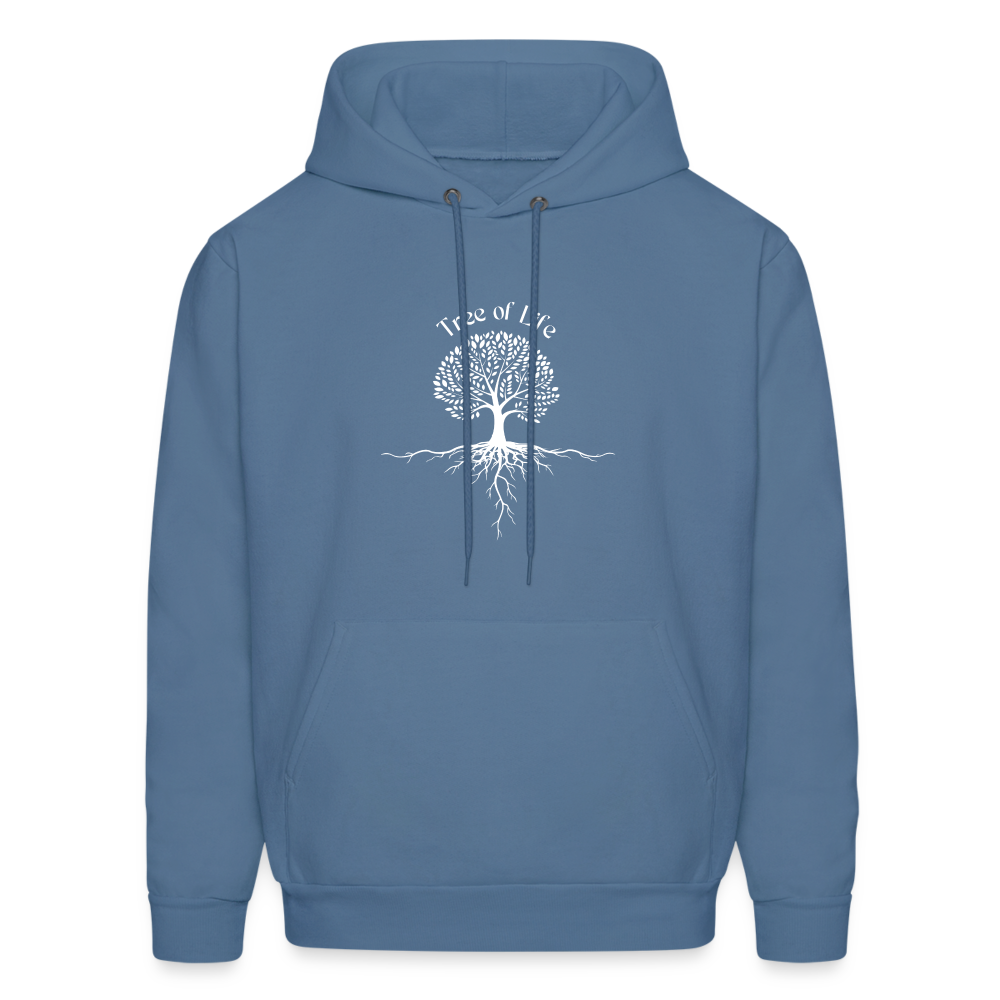 Men's Hoodie tree of life - denim blue