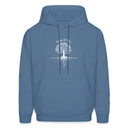 Men's Hoodie tree of life - denim blue