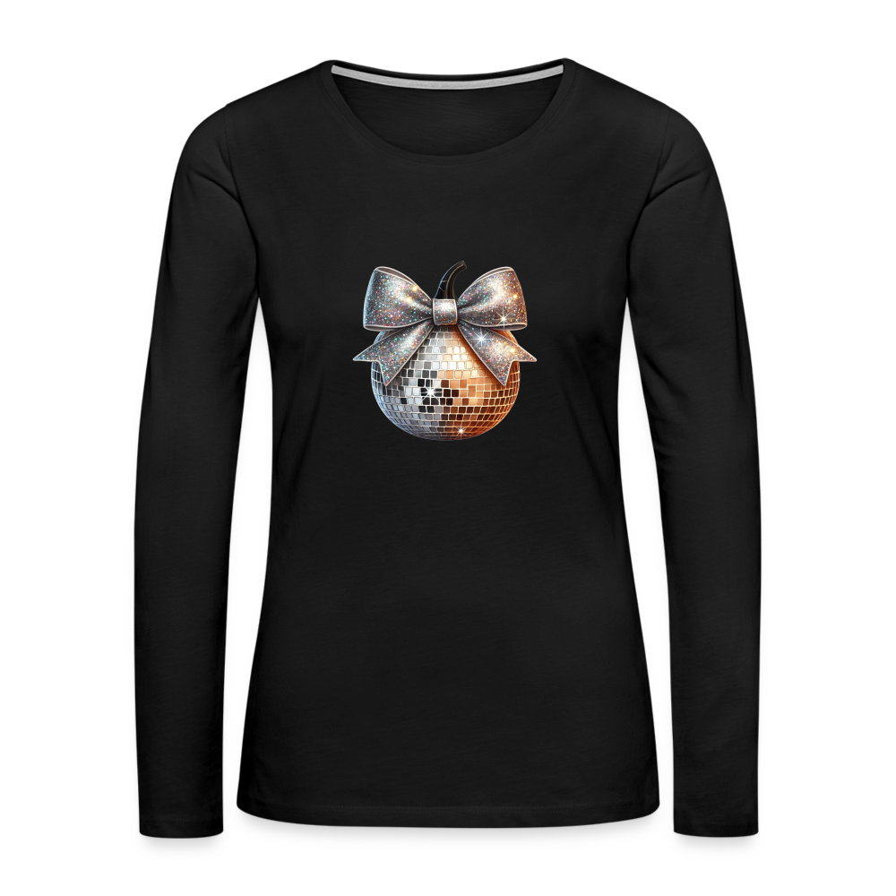 Women's Premium Long Sleeve T-Shirt disco ball - black