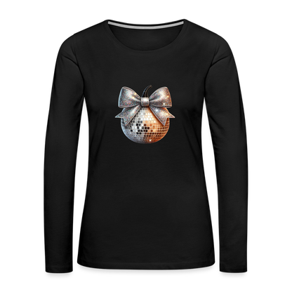 Women's Premium Long Sleeve T-Shirt disco ball - black