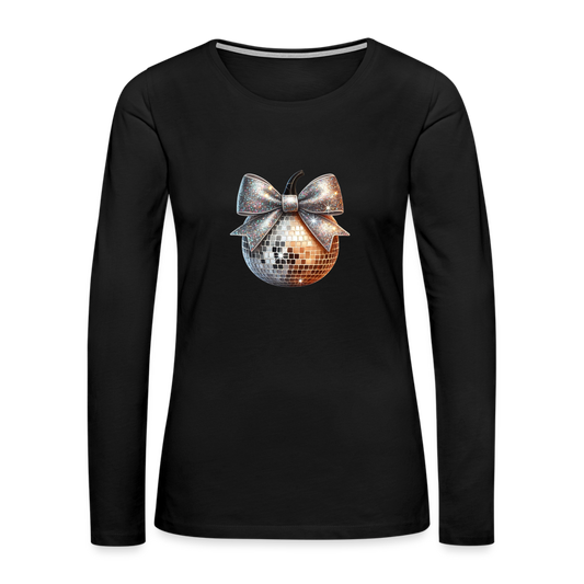 Women's Premium Long Sleeve T-Shirt disco ball - black