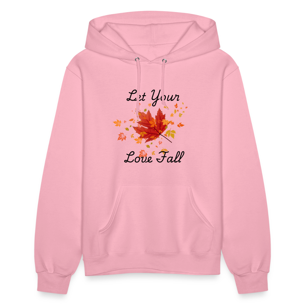 Women's Hoodie womens fall hoddies let your love fall - classic pink