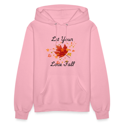 Women's Hoodie womens fall hoddies let your love fall - classic pink