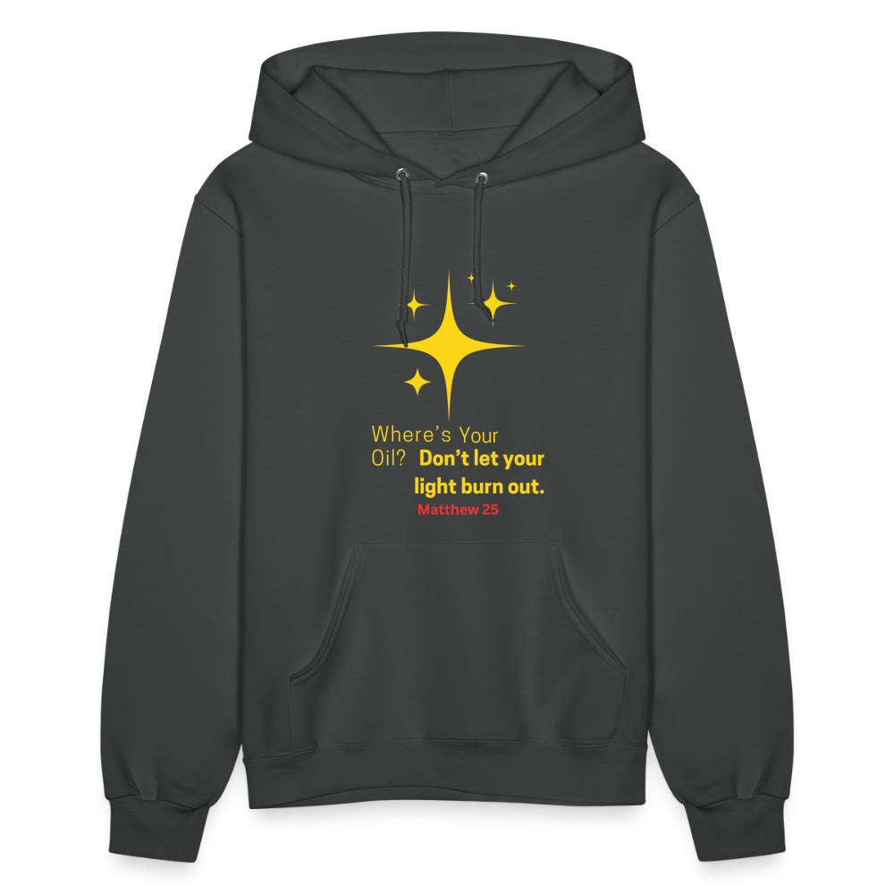 Women's Hoodie wheres your oil - asphalt