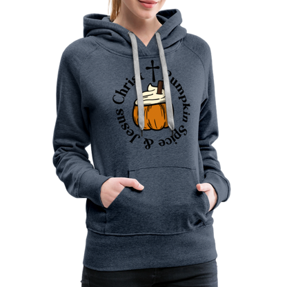 Women’s Premium Hoodie pumpkin spice hoodie - heather denim