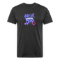 Fitted Cotton/Poly T-Shirt by Next Level never stop running - heather black