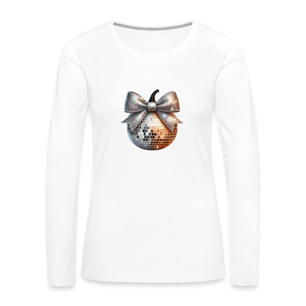 Women's Premium Long Sleeve T-Shirt disco ball - white