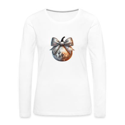 Women's Premium Long Sleeve T-Shirt disco ball - white