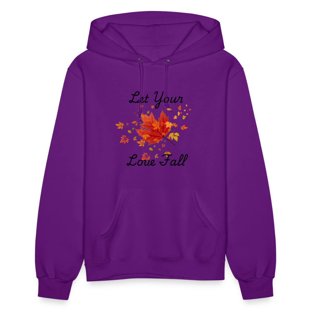 Women's Hoodie womens fall hoddies let your love fall - purple