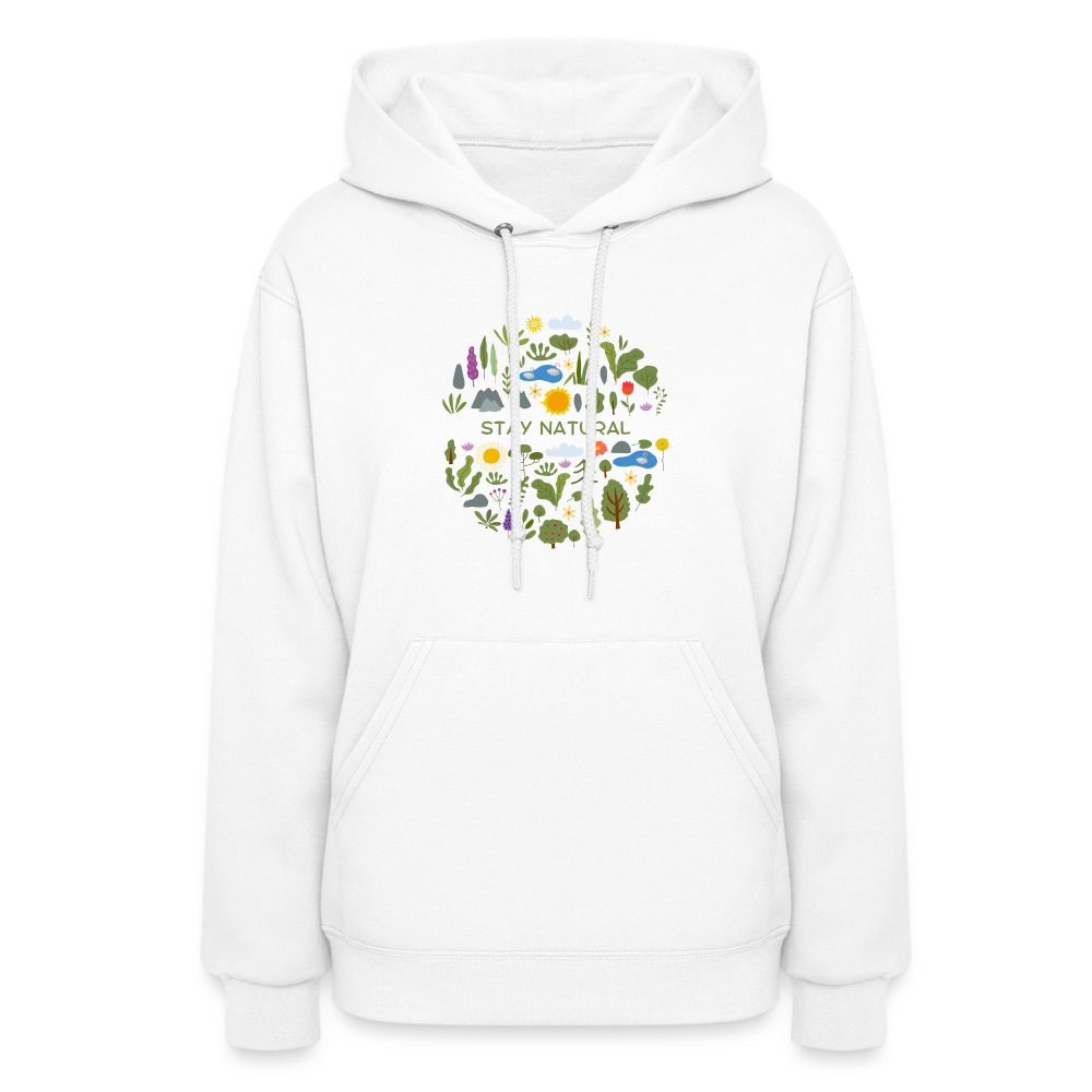 Women's Hoodie stay natural - white