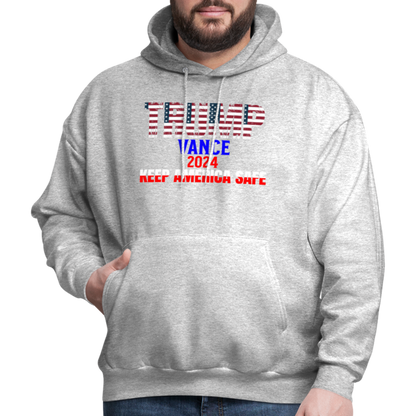 Men's Hoodie Trump Vance Hoodie Keep America Safe - heather gray