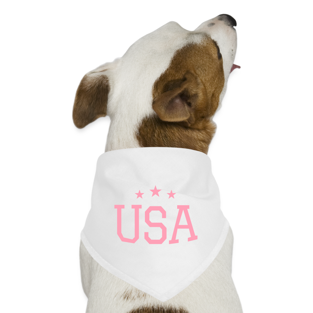 Dog Bandana usa girl dog bandana - white