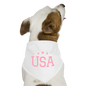 Dog Bandana usa girl dog bandana - white