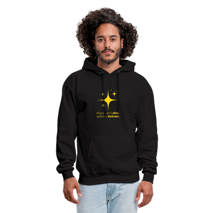 Men's Hoodie stars cant shine without darkness - black