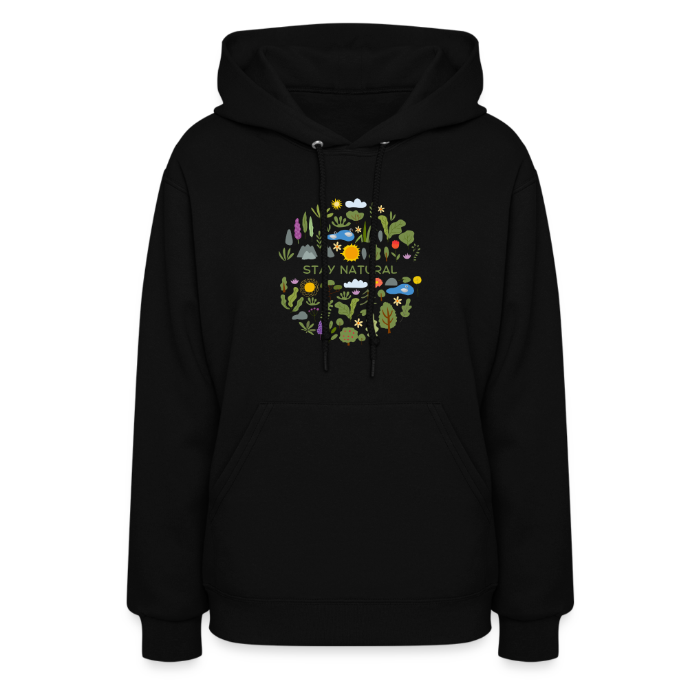 Women's Hoodie stay natural - black