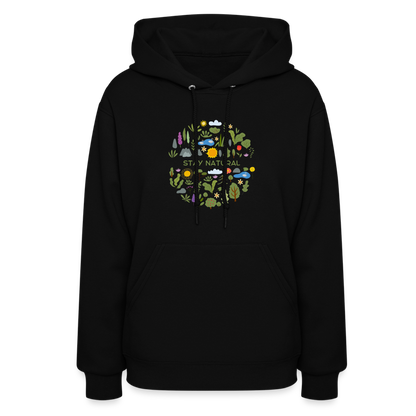 Women's Hoodie stay natural - black