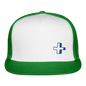 Trucker Cap cross - white/kelly green