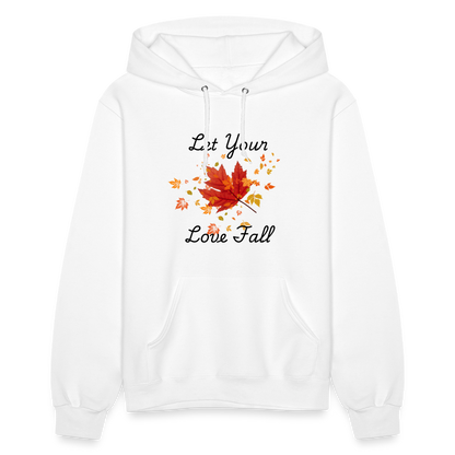 Women's Hoodie womens fall hoddies let your love fall - white