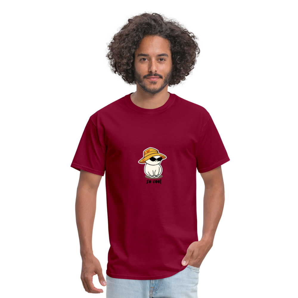 Unisex Classic T-Shirt cat so cool - burgundy