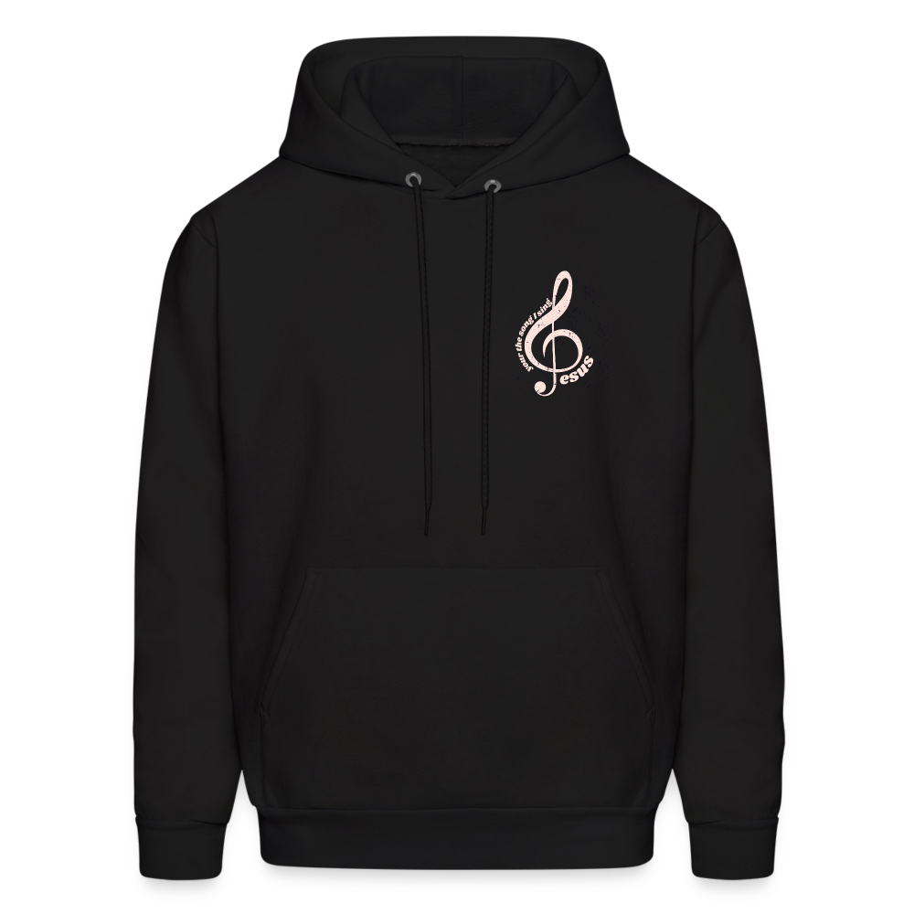 Men's Hoodie music Jesus is the song that I sing - black