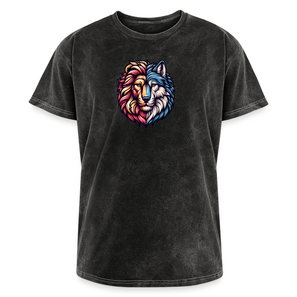 Men's Mineral Wash T-shirt Lion and the Wolf shirt - mineral black