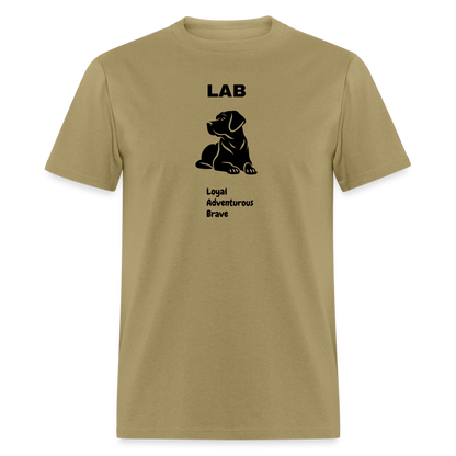 Unisex Classic T-Shirt lab dog lover shirt - khaki