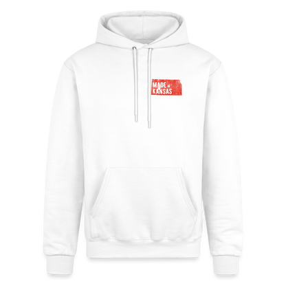 Champion Unisex Powerblend Hoodie made in Kansas - white