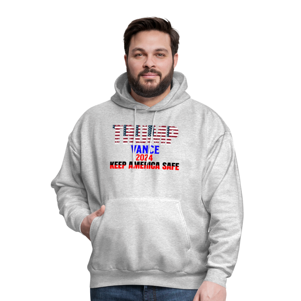 Men's Hoodie Trump Vance Hoodies Keep America Safe - ash 