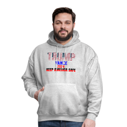 Men's Hoodie Trump Vance Hoodies Keep America Safe - ash 