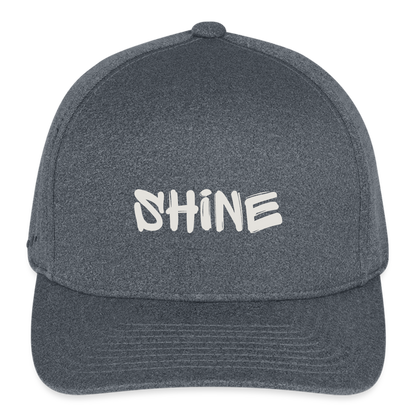 Flexfit Fitted Melange Baseball Cap Shine your Light Hat - dark heather gray