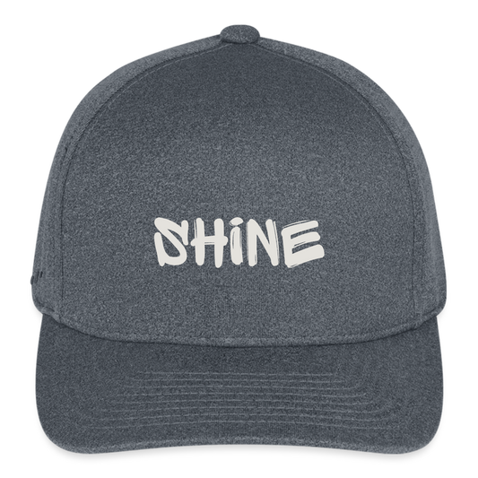 Flexfit Fitted Melange Baseball Cap Shine your Light Hat - dark heather gray