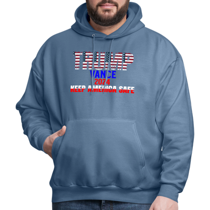 Men's Hoodie Trump Vance Hoodie Keep America Safe - denim blue