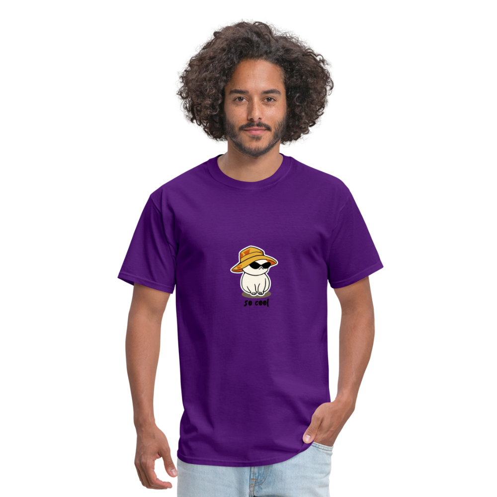 Unisex Classic T-Shirt cat so cool - purple