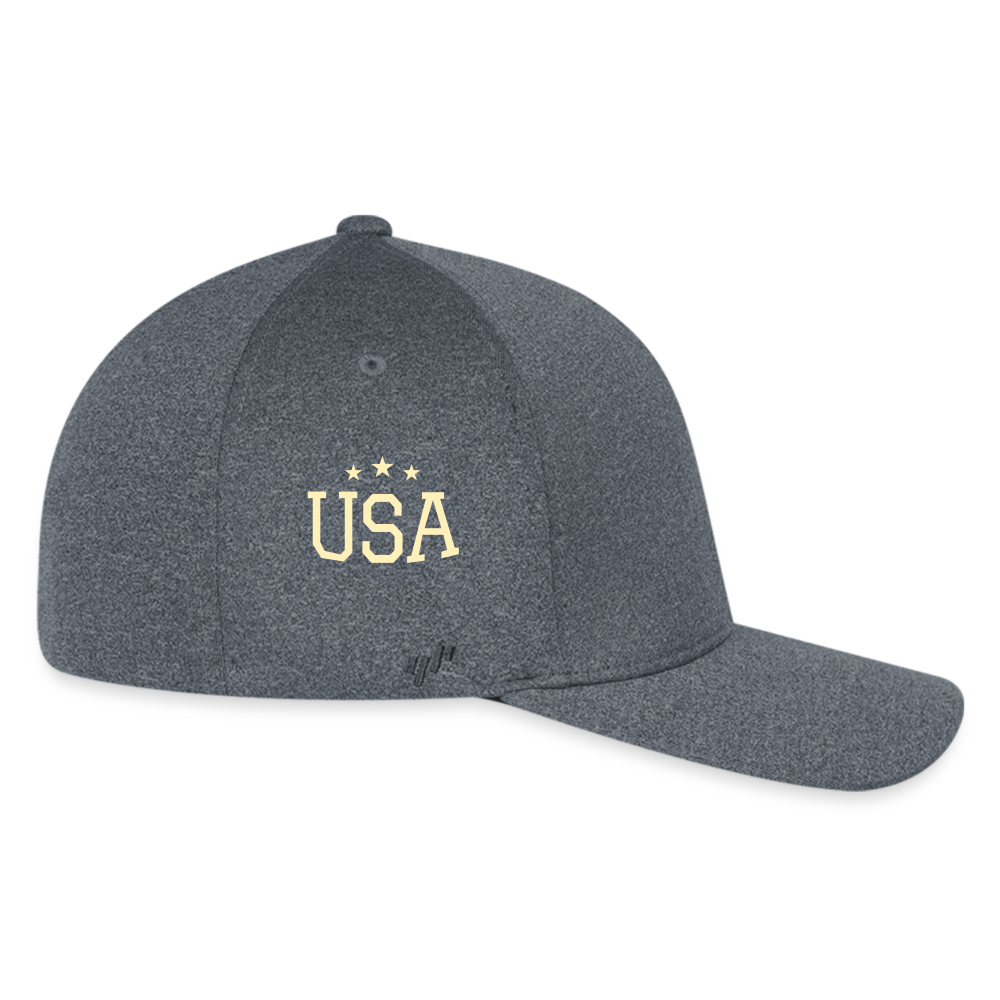 Flexfit Fitted Melange Baseball Cap usa - dark heather gray