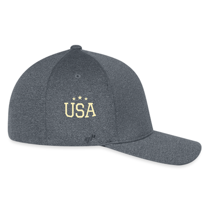 Flexfit Fitted Melange Baseball Cap usa - dark heather gray