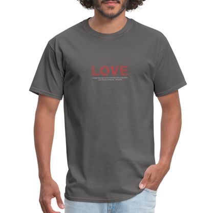 Unisex Classic T-Shirt no greater love than this love shirt - charcoal