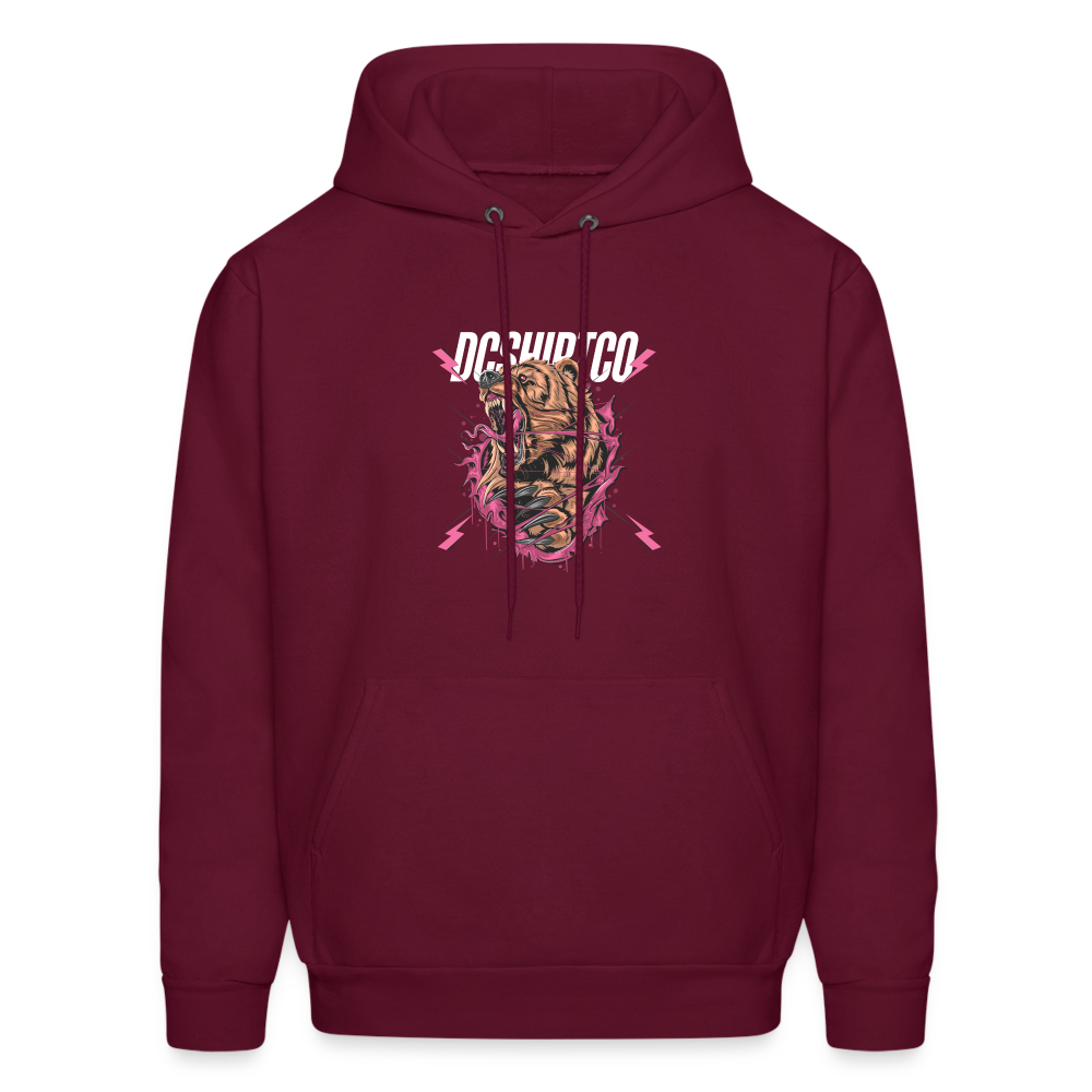 Men's Hoodie dc shirt co bear - burgundy