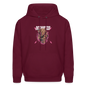 Men's Hoodie dc shirt co bear - burgundy